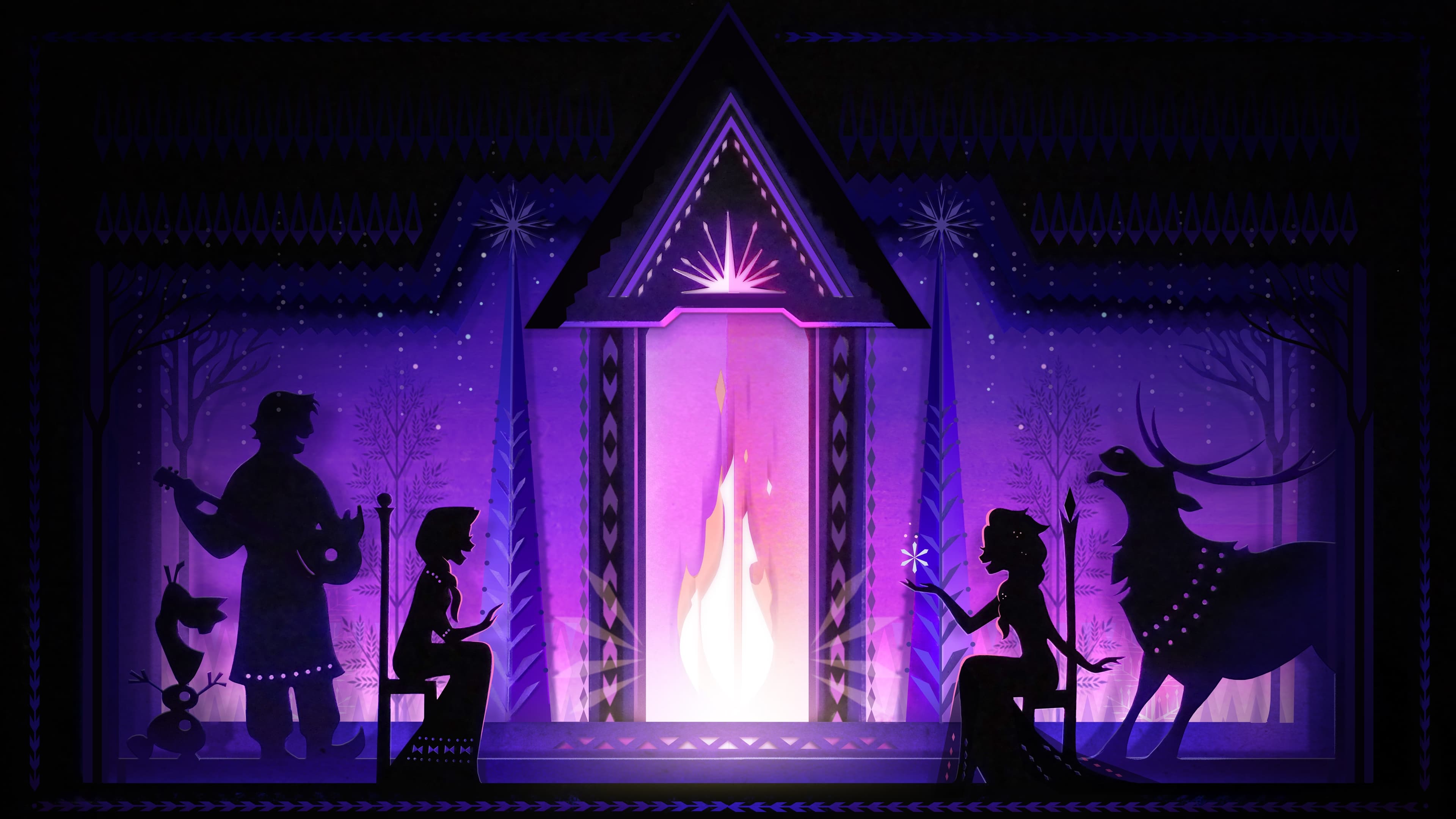 دانلود فیلم Arendelle Castle Yule Log: Cut Paper Edition 2021